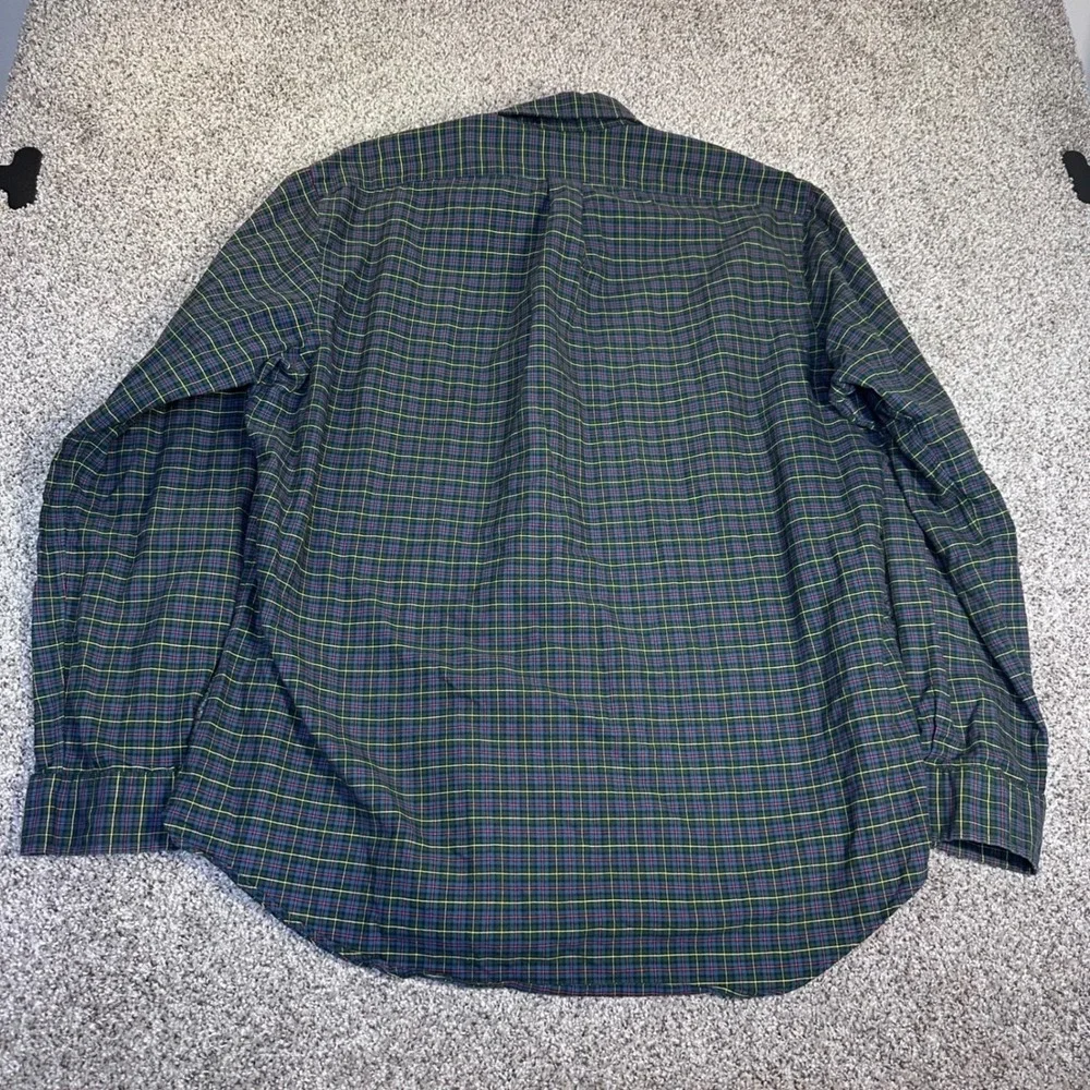 Polo Ralph Lauren‎ Mens Green Plaid Button Down Shirt Long Sleeve Pony Logo XL